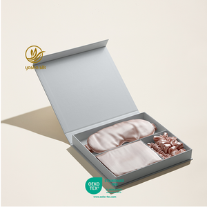 Luxe 100% mûrier soie taie d'oreiller ensembles soie ensemble oreiller chouchou bandeau de cheveux bandeau de soie masque pour les yeux ensemble - Product Image 5