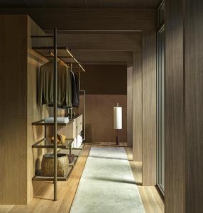 Minimalisti Open Walk in <span class=keywords><strong>armadio</strong></span> Organizer appeso <span class=keywords><strong>armadio</strong></span> <span class=keywords><strong>armadio</strong></span> costruito nel guardaroba moderno in legno massiccio <span class=keywords><strong>armadio</strong></span> con <span class=keywords><strong>specchio</strong></span> - Product Image 3