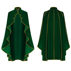 Lujosa capa Medieval para adultos Halloween Cosplay elegante renacimiento Vintage Knight Lord Lady capa larga de terciopelo - Product Image 2