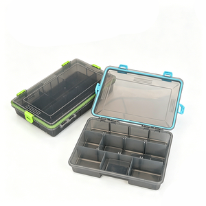 Boîte de rangement étanche pour matériel de pêche avec séparateurs ajustables, étui transparent en plastique pour leurres, organisateur d'accessoires, vente en gros - Product Image 1