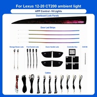 Kit d'éclairage d'ambiance pour voiture Lexus CT200 2012-2020, bande lumineuse d'ambiance, haut-parleur d'ambiance pour voiture