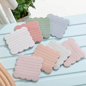8 Blocs de Notas Adhesivas con Borde Ondulado en Colores Morandi, Imprescindibles para el Regreso a Clases, con Líneas y Hojas en Blanco, Autoadhesivas, para Estudiantes y Oficina - Product Image 4