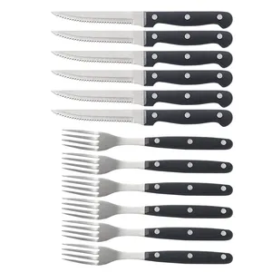 Bestseller Besteckset enthalten 6 Stück Steak messer und 6 Stück Gabel