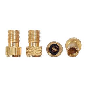 4 Piece Brass Air <b>Pump</b> <b>Adapter</b> Set For Bike Valve Conversion With Threaded Connectors And O Ring Seal - Product Image 2