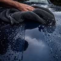 Serviette et chiffons de séchage en microfibre tissée absorbante personnalisés - Écologiques, séchage rapide, couleur unie pour l'entretien automobile