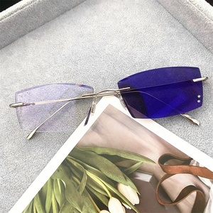 Lunettes photochromiques sans monture en alliage de titane, forme rectangulaire polygonale, avec verres <span class=keywords><strong>photogray</strong></span> antireflet pour homme, modèle 2026 - Product Image 4