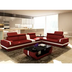 Italienische weiche Blase rote Couch Leders ofa für Büro
