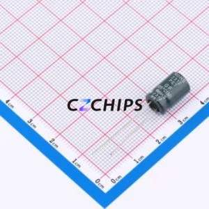 Condensateur électrolytique en aluminium à montage traversant 6,8uF400V8x12GF, montage traversant, D8xL12mm 6,8uF 20% 400V 65mA-120Hz - Product Image 2