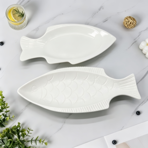 <span class=keywords><strong>Assiette</strong></span> à dîner en mélamine de forme de poisson, style minimaliste moderne, pour hôtels, restaurants, maison - Product Image 1