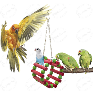 <span class=keywords><strong>2025</strong></span> giáng sinh chim nhai đồ chơi natrual gỗ Vẹt Đu Đồ chơi chim treo chuông đồ chơi - Product Image 3