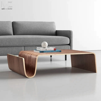 Table de café en ambre stratifié au sol japonais, Table de thé en bois massif, style nordique classique, réplique, vente en gros, 9 pièces