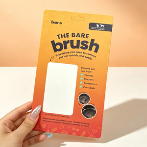 Etiqueta colgante de papel estucado impresa a medida para exhibición minorista de productos para mascotas con orificio para colgar tipo euro - Product Image 1