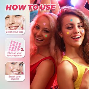 36 Patchs Hydrocolloïdes Étoile Cœur Faciles à Retirer pour l'Acné et les Boutons avec Bande Déchirable - Product Image 6