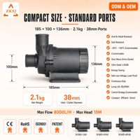 Pompe de surpression compacte ZKSJ 48V DC prête à l'emploi, 8000L/H, 10M de hauteur de refoulement, fonctionnement silencieux pour système d'alimentation de camping-car et caravane