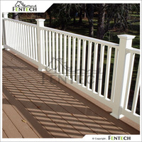 Rampe de balcon en PVC pour extérieur, rampe d'escalier en vinyle