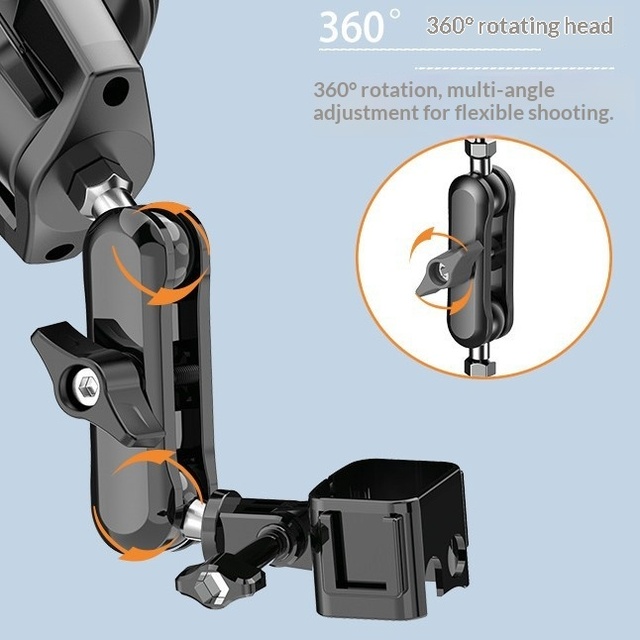 For for Shadow Stone Sports Camera Car Shooting Navigation Bracket Aluminum Alloy Sucker Mount 360 Rotation 10kg Load