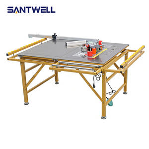 Scie à table pliante portable pour le travail du bois (sans lame), scie à table coulissante de précision avec rail dissimulé, établi de <span class=keywords><strong>menuiserie</strong></span> - Product Image 4