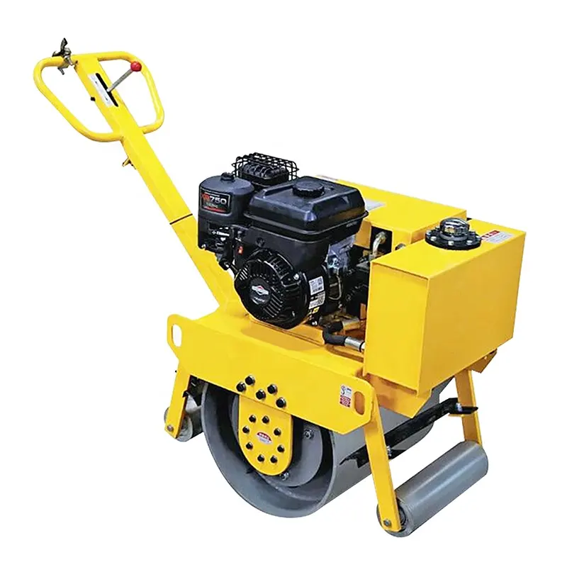 Full Hydraulic Road Roller Walk Behind Electronically Single Drum Road Roller Asphalt Vibrating Compactor 1 Ton