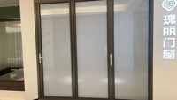 LEAWOD Nouvelle conception de porte patio pliante, vente en gros, porte coulissante pliante extérieure en aluminium à double vitrage pour balcon