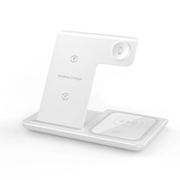 Station de charge sans fil magnétique 3 en 1 pour téléphone, support de charge sans fil pour téléphone, station de charge sans fil avec LED