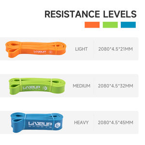 Verschiedene farbige Naturlatex-<span class=keywords><strong>Loop</strong></span>-Widerstands bänder für Yoga-Übungen-Benutzer definiertes Logo erhältlich - Product Image 2