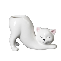 Creative mignon queue de chat colonne pot de fleur en céramique transfrontalier dessin animé animal créatif succulent singe queue colonne cactus