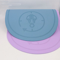 Tapis de saut à la corde, tapis d'exercice intérieur/extérieur, tapis absorbant les chocs, antidérapant, design ovale pour la protection du sol et de la corde