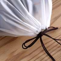 Poche en plastique EVA Sac de rangement pour vêtements/chaussures avec fermeture à cordon Chaussettes givrées Poche de voyage EVA Poche en plastique