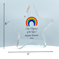 Plaques de récompense en acrylique transparent personnalisées, épaisses de 25 mm, écologiques, gravées au laser, blocs de trophées vierges