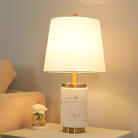 Lampe de lecture hôtel chambre chevet décoration bureau bureau moderne base en marbre blanc lampe de table