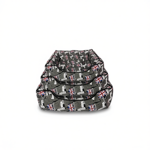 Set di 3 Letti per Cani Yommy S M L con Cuscino, Impermeabile, Base Antiscivolo, Stampa Bandiera UK - Product Image 1
