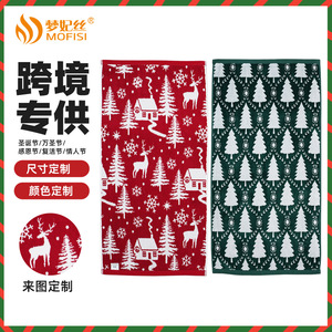 Toalla Navideña de 35x75cm, 100% Algodón, Jacquard Estampado, Rectangular, Decoración Festiva, Toalla de Cocina - Product Image 4