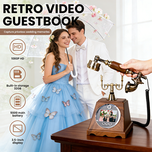 <span class=keywords><strong>Téléphone</strong></span> filaire rétro pour vidéoconférence de mariage - 1080P Full <span class=keywords><strong>HD</strong></span> - Product Image 1