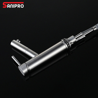 SANIPRO Drop Down Flexible Bec Rotatif Chaud et Froid Pulvérisateur Mitigeurs SUS304 Salle De Bains Évier Robinet Pull Out Bassin Robinets