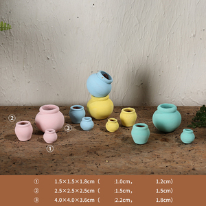 Dd2310 Tini Gốm Mọng Nước Gốm Mini Trồng Máy Tính Để Bàn Trang Trí Đất Nung Nhỏ Nhỏ Đất Sét Chậu - Product Image 3