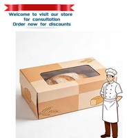 Boîte d'emballage en carton pour beignets, personnalisée, avec lamination mate et gaufrage, pour boulangerie, pain, nourriture, boîte d'expédition