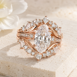 Set di Anelli con Corona Micro Pavé per Donne, Gioielli di Moda Stile Principessa - Product Image 4