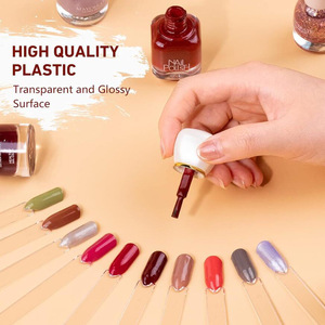 Muestra de Uñas de Plástico Transparente para Prácticas y Exhibición en Forma de Abanico con Anillo Metálico para que los Clientes Elijan Colores - Product Image 4