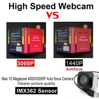 Caméra vidéo mini PC 4K 12MP autofocus USB CMOS IMX362 OTG UVC Plug & Play pour numérisation de documents et diffusion en direct