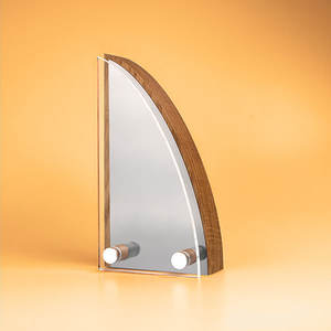 كأس خشبي شراع مطبوع 30 + 10 مناسبة للاحتفال بذكرى مرور عام على الخشب السميك أفضل حامل عرض جوائز - Product Image 6