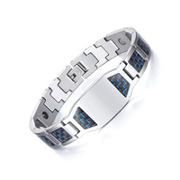 Bijoux en acier inoxydable personnalisés DIY Positive Bracelet Extreme Graver Nom Power Energy Balance Bracelet magnétique pour hommes femmes