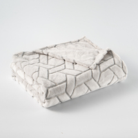 Housse de canapé décorative en polaire texturée 3D de qualité garantie, couvre-lit en flanelle gaufrée de luxe minimaliste pour hôtel et maison