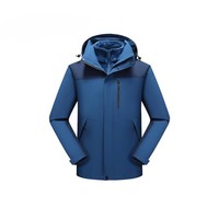Veste de ski unisexe 3-en-1 imperméable, coupe-vent, chaude, à capuche zippée pour le ski, la raquette, l'expédition, la randonnée, le cyclisme