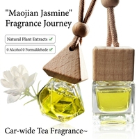 Pendentif désodorisant de voiture en bois, aromathérapie, cristal, élimination des odeurs, parfum thé