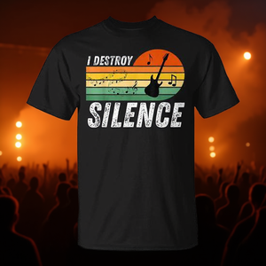 Camiseta de músico de guitarra eléctrica I Destroy Silence - Product Image 3