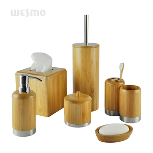 Ensemble <span class=keywords><strong>de</strong></span> <span class=keywords><strong>salle</strong></span> <span class=keywords><strong>de</strong></span> <span class=keywords><strong>bain</strong></span> en <span class=keywords><strong>bambou</strong></span> rond, accessoires décoratifs traditionnels pour <span class=keywords><strong>salle</strong></span> <span class=keywords><strong>de</strong></span> <span class=keywords><strong>bain</strong></span>, carbonisation foncée - Product Image 5
