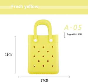 キュートなEVAミニトートビーチバッグ、防水、小さめサマーハンドバッグ、女性用、カスタムロゴ対応、在庫あり、低MOQ、ミックスカラー - Product Image 4