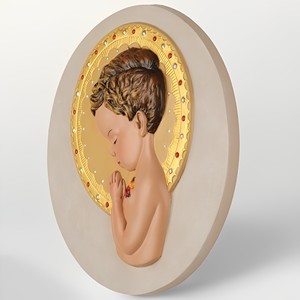 Produits en stock Souvenir religieux catholique Figurine personnalisée pour enfant bébé 9,44''H Sacré-Cœur de Jésus Décoration murale - Product Image 3