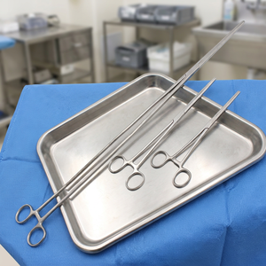 Juego de 3 Pinzas Odontomédicas ROCHESTER PEAN Rectas de 9, 10 y 20 Pulgadas, Hemostáticas con Bloqueo, de Acero Inoxidable para Uso Hospitalario - Product Image 2