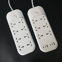 Multiprise universelle 6 voies 10A avec 2 ports USB-A et 4 ports USB-C, câble d'extension de 3m, prise UK pour la vente en gros sur le marché de Dubaï